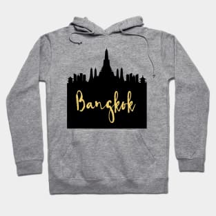 BANGKOK THAILAND DESIGNER SILHOUETTE SKYLINE ART Hoodie